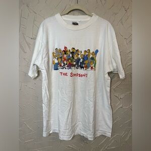 Vintage 90s The Simpsons Full Cast Tee 20th Century Fox XL Extra Large
